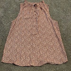 Loft pink and maroon blouse Size M